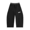 Noir Check Barrel Pants